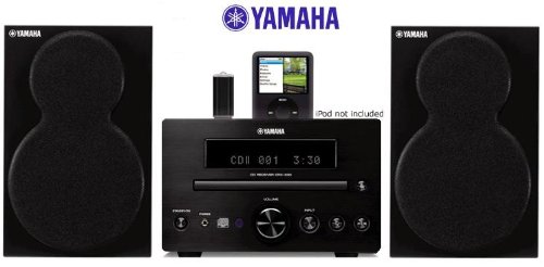 Yamaha Micro Component Receiver Sound System with integrated iPod Docking Station & High Quality CD Player - Model # MCR230