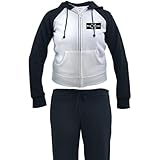 Artsmith, Inc. Women's Tracksuit Dog Person - Black/White, Large