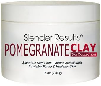 SLENDER RESULTS Pomegranate Body Wrap Clay - 4+ Treatments - Lose Inches, Tone & Nourish for Healthier Skin and a Youthful Appearance