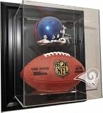St. Louis Rams Mini Helmet and Football Case-Up Display, Black