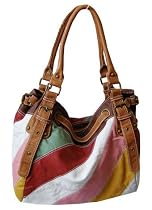 Multi-Color Trendy Striped Hobo/Handbag