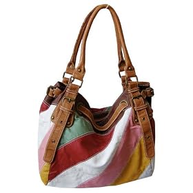 Multi-Color Trendy Striped Hobo/Handbag - Free Shipping
