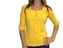 GIN TONIC 3/4 Arm-Shirt Gelb Langarm-Shirt Langarmshirt Damen Shirt - gelb