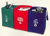 Go Green! Recycling Bags (set of 3) Color Coded