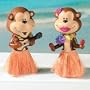 Plastic Hula Monkey Boy & Girl Bobblehead (2 pc)