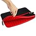 Microsoft Surface Pro 3/Pro 4 Sleeve, Evecase Ultra-Portable Slim Neoprene Carrying Sleeve Case Bag with Accessory Pocket - Black/Red