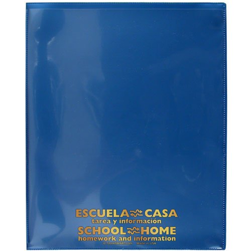 StoreSMART® - School / Home Folders - Metallic Blue - 25-Pack - Archival Durable Plastic - English/Spanish - Homework and Information - SH900SVSP-MB25
