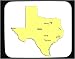 Mouse Pad with map, texas, united