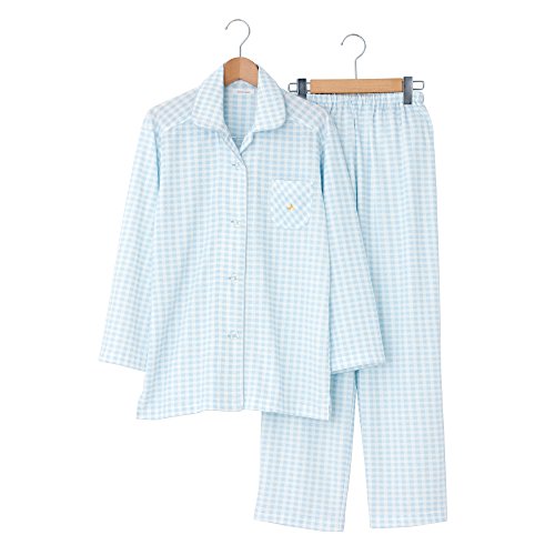 (グンゼ)GUNZE Kaimin navi(快眠ナビ)レディースパジャマ(綿100%)長袖長パンツ(甘撚り接結ニット)