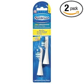 Spinbrush Pro Whitening Replacement Heads, Extra Soft, (2 Packs of 2 Brush heads)