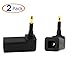 Conwork 2-Pack Digital Fiber Optic Toslink Right Angle 90 Degree Female to 3.5 mm Mini Male Optical Audio Connector Adapter