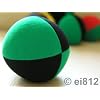 Jonglierball: Henrys Beanbag superior (Velours) 67mm, schwarz-gr�n