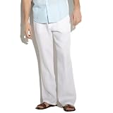 INC International Concepts Pants, Linen Drawstring White 40x32