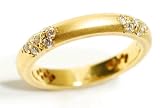 Diamond Starburst Wedding Ring or Stacking Ring, 18k Yellow Gold, Ring Size 6 (T.w 0.45)