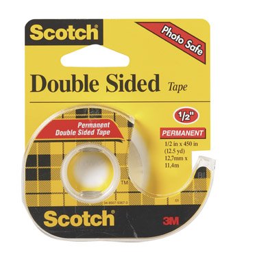 Case Of 12 Scotch Permanent Double Sided Tape (CLIP-137)