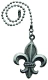 Lazart® Fleur-de-Lis Pewter Pull Chain for Ceiling Fans, Lamps & Lighting