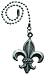 Lazart® Fleur-de-Lis Pewter Pull Chain for Ceiling Fans, Lamps & Lighting