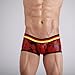 XUBA Mens Low Rise Sexy Underwear Trunk Boxer Brief Red 1111