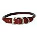 Hamilton 3/4" x 20" Burgundy Rolled Leather Dog Collar