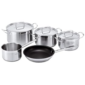 Brabantia Favourite 5Pc Casserole Set (14cm Milkpan, 16,18,20cm Casseroles, 24cm Frypan n/s