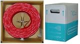 CAT5E, UTP, Bulk Cable, Solid, CMP/Plenum, 350MHz, 24 AWG, Red, 1000 ft