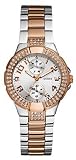 Guess #U13586L2 Women's In the Round Two Tone Stainless Steel Bracelet Watch