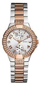Guess #U13586L2 Women's In the Round Two Tone Stainless Steel Bracelet Watch