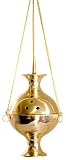 8 Inch Brass Hanging Censer/Charcoal Incense Burner