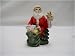Traditional Christmas Cake Decoration - Santa with bell and gree