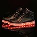 CIOR High Top Led Light Up Shoes 11 Colors Flashing Rechargeable Sneakers for Mens Womens Girls Boys,101B,01,35