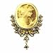 Brooches Store - Broche en Topaz Clair et Cristal - Grande Taille - Design Ovale - Camet