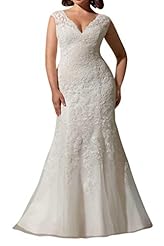 V-neck Sheer Lace Natural   Waistline Sheath Evening Dress/Wedding Dress 