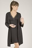 Lace Trimmed 2pc. Nursing Nightgown Set
