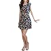 Allegra K Ladies Sleeveless All Over Dots Unlined Casual Dress Dark Blue M