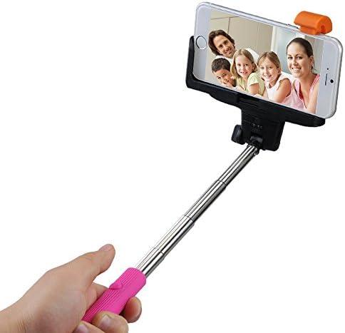 iSnap Pro 3-In-1 Self-portrait Monopod Extendable Selfie Stick with built-in Bluetooth Remote Shutter With Adjustable Grip Holder for iPhone 6, iPhone 5, Samsung Galaxy S5, Android