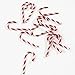 Package of 78 Tiny Red and White String Wrapped Wire Candy Canes for Embellishing Packages, Trees and Crafts