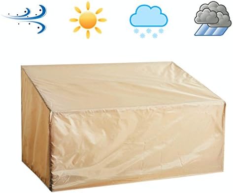 Patio Wicker/ Rattan/ Outdoor Leisure Sofa Protective Covers, Water Resistance, Weatherproof, Beige Color (Large)