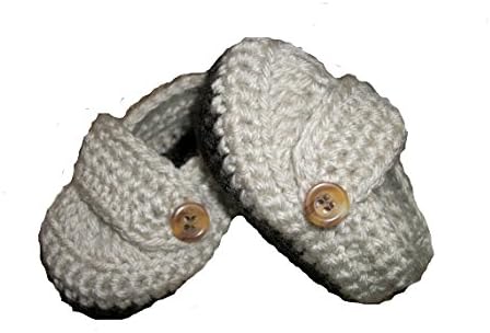 Sweet Lullabiez Handmade Little Man Loafers Loafers in Linen & Brown Size 1 (0-3 Months) / Baby Shoes Booties