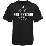 NBA adidas San Antonio Spurs Black Strike Force T-shirt