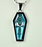 Skeleton Coffin Necklace Psychobilly Reaper 50s Punk