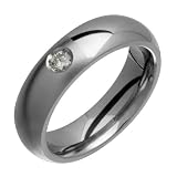 Quina Unique Titanium Diamond Ring with Semi Sandblast Finish