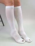 Style 400 Anti-Embolism Hospital Stockings (TEDS): Knee Length Hospital Style Stockings-Inspection Toe, Available in Various Sizes