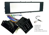 AUDI A4: 96 97 98 99 / A6: 96 97 98 99 / A8: 96 97 98 99 / TT COUPE 00 01 03 03 04 05 06 - Stereo wiring Harness, Dash Install Kit Faceplate, with FM Antenna Adaptor (Combo Complete Aftermarket Stereo Wire and Installation Kit)
