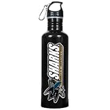 San Jose Sharks NHL 26 oz. Black Stainless Steel Water Bottle
