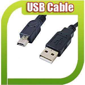 High Quality 1m Hi Speed Usb 2.0 A Male To Mini 5 Pin B Black Data Plug Cable Lead (3.28 Feet) 1 M Meter Up To 480mbps Standard For Pc Laptop Desktop Usb Card Reader Caddy Mp3 Mp4 Psp Ps3 Pda Gps Digital Camera Hub Playstation 3 Controller