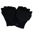 Ski Winter Flip Mitten Fingerless Gloves Glomitt Black