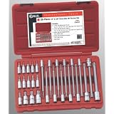 Genius BS-2328TL 28 Piece 1/4" & 3/8" Dr. Star Bit Socket Set