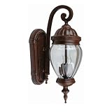 Portfolio 3-Light Rust Outdoor Wall Lantern
