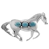 Sterling Silver Turquoise Horse Pin