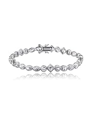Cubic Zirconia And Sterling Silver Elegant And Dainty Bracelet